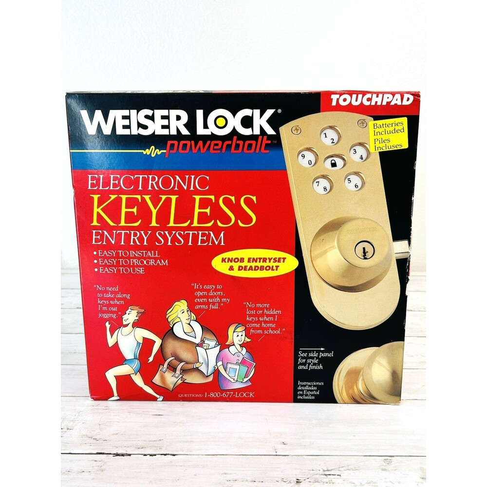 NOS Weiser Lock Powerbolt Electronic Keyless Entry System  w/ Box & Papers